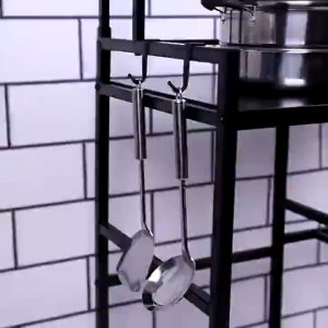 Royalstar Heavy-Duty Metal Gas Stove Stand Rack With LPG Roller Gas Cylinder Organizer - Kitchen Storage & Movable Gas Rack