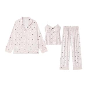 BE | Silk Cooling Long Sleeve Padded Sleepwear Set