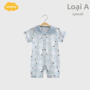 Aengbay | Bộ Đồ Jumpsuit Tay Ngắn Phong Cách Thuỷ Thủ Mùa Hè