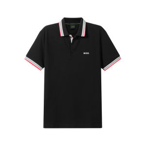 Green Cotton Short Sleeve Polo Shirt
