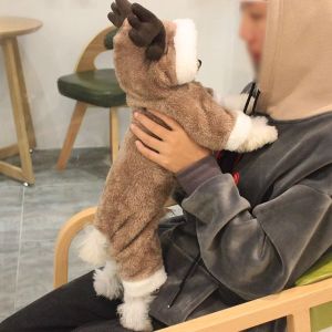 Warm Deer Transformation Clothes for Dogs And Cats Four-Legged Pet Clothes Suitable for Teddy Bichon Pomeranian Small Puppies