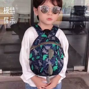 กระเป๋าเป้เด็ก กระเป๋าเด็กชาย bag for kids การ์ตูนไดโนเสาร์น่ารัก มีเชือกป้องกันการสูญหาย