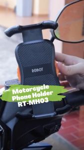 ROBOT RT-MH03 Motor/Bicycle Handle Phone Holder Black - Garansi Resmi 1 Tahun
