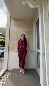 Kaftan Terbaru Bahan Satin / Dress Fashion Wanita Terbaru / Kaftan Lebaran Lengan Kensi 824 Jessie Collection