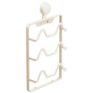 MOSHANG | Suction Cup No Drill Creamy Style Wall-Mounted Multi-Layer Storage Rack