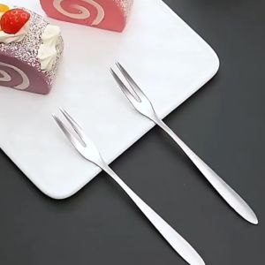 Zaman Now - Garpu Mini Stainless / Tusukan Stainless Mini Alat Tusuk Kue Cake Makanan / Garpu Buah / Garpu Dessert Serbaguna