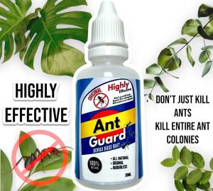 AntGuard - 30ml Liquid Ant Bait Killer Gel Industrial Strength (Highly Effective - Borax Kill Colony)