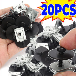 20PCS Car Bumper Cover Fender Splash Guard Screw and U-Shape Self-Locking Nut Kit for BMW Bumper Repair Kit 07146951655
