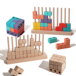 Cognitive Development Wooden Tetris Blocks