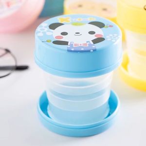 Mini Foldable Children Cute Cartoon Cup Kids Travel Water Drinking Bottle Collapsible Magic Cup / Cawan Mudah Lipat