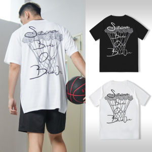 Ice Breaking Basketball Sports Quick-Drying T-shirt Mens Summer Breathable Training Wear Short Sleeve Loose Running Basketball Clothes Tops