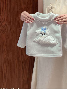 Cute Cartoon Dog No-Hood Fleece Sweater