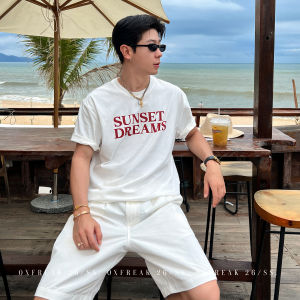 OXFREAK | Sunset Fantasy Foam Print Loose Fit Round Neck Short Sleeve T-Shirt for Men