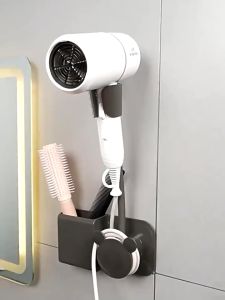 ชั้นวางไดร์เป่าผม แบบติดผนังห้องน้ํา ไม่ต้องเจาะ อเนกประสงค์