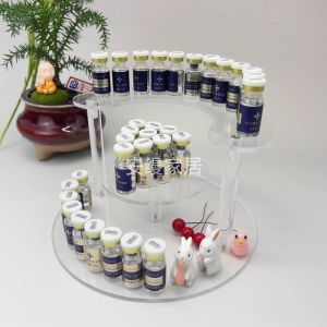 Acrylic Perfume Sample Organizer Stand Cosmetic Storage Rack Beauty Salon Water Light Ampoule Tray Desktop Lipstick Holder