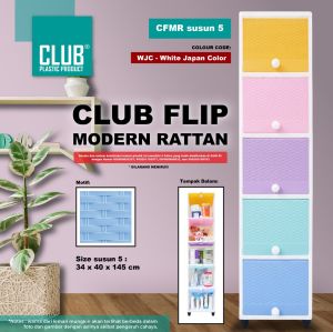 LEMARI PLASTIK SERBAGUNA CLUB FLIP SUSUN 5 [CLBBOX]
