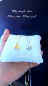 Dây chuyền titan cỏ 4 lá may mắn