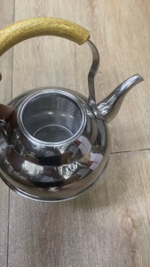 Ấm Đun Nước có lọc inox 304 quai giả gỗ cao cấp 1 Lít