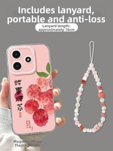 CIJING | Shockproof Silicone Case for Smartphone Transparent Good Luck Text
