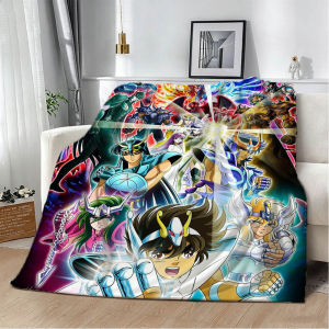 Bandai | 3D S-Saint S-Seiya Japan Anime Cartoon Flannel Blanket Soft Throw Blanket Art For Home Decor Bedroom Bed Sofa Picnic Fans Gifts