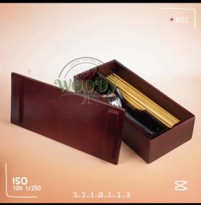 Hộp Đựng Đũa Muỗng Có Nắp Đậy Bằng Gỗ Dành Cho Nhà hàng Quán Ăn - Đồ Gỗ WOODY