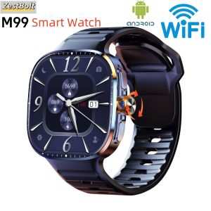 M99 Smart Watch 2.4 Inch Display 2100mAh Battery 512GB ROM 900W Camera GPS WiFi Heart Rate Android 10.0 Compatible Android IOS