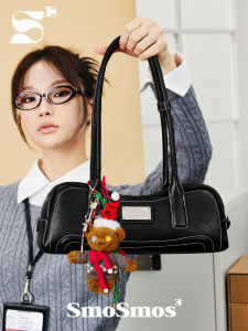 SmoSmos Ladies Leather Underarm Bag Fashionable Single Shoulder Handbag Stylish Trendy Design Handcrafted Detail Daily Use