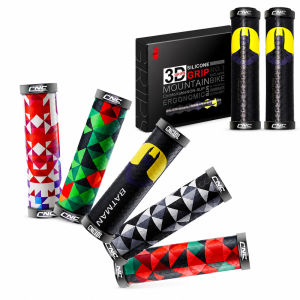 CNC | CNCLOL Silicone MTB Bike Handlebar Grips Lock-On Anti-Slip Shock-Absorbing Bicycle Grips for Mountain Bike Cycling