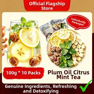 MENGXIANDAI | Plum Oil Can Mint Flavored Tea Bags Individual Packaging