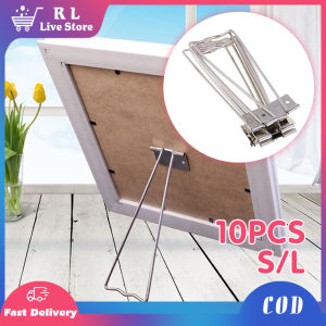10PCS Photo Frame Support S/L Metal Iron Picture Photo Frame Back Stand Art Work Display Easel With Silver Color Coated