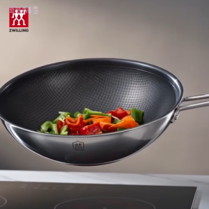 Watsuno 316 stainless steel Honeycomb Nonstick Cooking Frying Pan 32CM Non Picky Pan Periuk Masak Honeycomb Honeycomb Wok