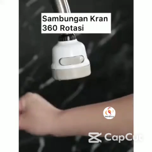 2 Mode Spray Keran Sambungan Kran Turbo Faucet Sprayer Flexible 360 Rotasi