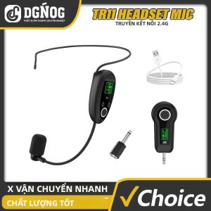 Bộ Micro Không Dây Gắn Trên Đầu 2.4G Với Bộ Thu Phát Phạm Vi 50M Micro Động Dành Cho Giảng Dạy Sân Khấu Loa Khuếch Đại