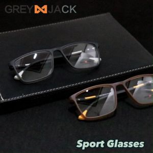 Grey Jack Kacamata Frame Bentuk Kotak Model Sport Olahraga Ringan Bahan TR Bisa Minus Antiradiasi Blueray Photocrommic Bluecromic 8191