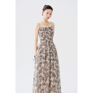 Printed Halter Maxi Dress