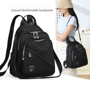 Women Casual Backpack Large Capacity Black Daypack New Trendy Shoulder Bag for Girls and Ladies