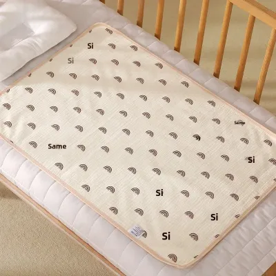 Large Size Baby Diaper Changing Mat Pure Cotton Breathable Waterproof Washable Nursery Childrens Urine Barrier Pad Mat