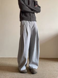 Quần Dài Ống Rộng American Retro Deconstructed Pleated Cho Nam Và Nữ Quần Dài Thường Ngày Mùa Xuân 2025 Quần Dài Ống Thẳng Cạp Vừa