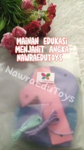 Mainan edukasi MENJAHIT ANGKA montessori