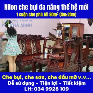 Màng bọc nilon che bụi cuộn nilong che sơn tấm chống bụi kích thước lớn cho giường tủ quần áo