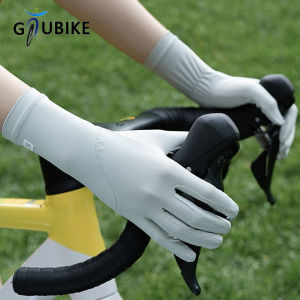 GTUBIKE ถุงมือกันแดดสําหรับผู้หญิง ผ้าไหมน้ําแข็ง ป้องกันรังสียูวีในฤดูร้อน ดีไซน์บางกลางแจ้ง ขี่จักรยาน ขับรถ กันลื่น ปาล์มสําหรับผู้หญิง