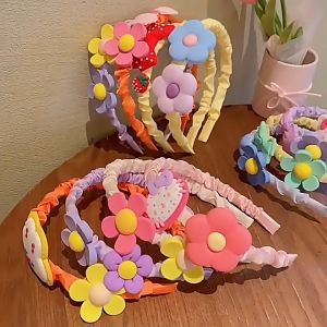 Korean Style Cute Headband for Girls Flower Non-slip Hair Bundle Princess Fashion Hair Accessories