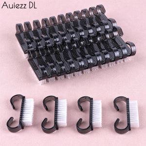 50/100Pcs Plastic Nail Brushes For Nail Cleaning Powder Remover Dead Skin Dust Soft Cleaner Black Brushes Manicure Salon Tools
