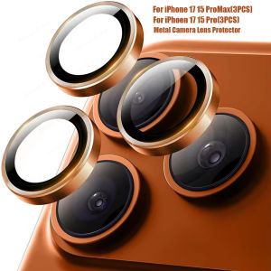 Metal Lens Ring Tempered Glass for iPhone 17 Pro Max Camera Lens Protector for iPhone 15 Pro Max Screen Film Phone Accessories