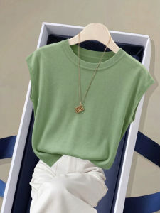 Green Round Neck Slim Fit Large Size Knitwear