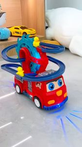 Đồ chơi xe cứu hoả chở vịt leo thang vui nhộn  KHÔNG KÈM PIN "