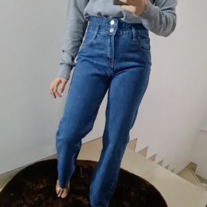 Celana panjang jeans kancing 2 X006