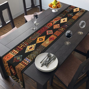 VIKAMA African Tribal Pattern Table Runner Traditional Home Decoration Housewarming Table Decoration Outdoor Picnic Decoration