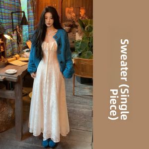SENWA | French White Autumn Winter New Long Dress