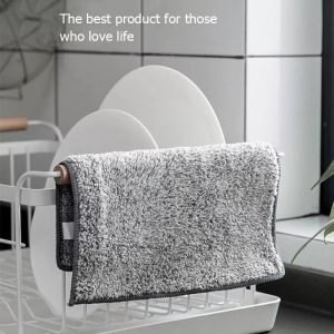 1pc.Bamboo Charcoal Fiber Kitchen Towel Dish Cloth Non - oil Household Towel Hand-Face towel Rag